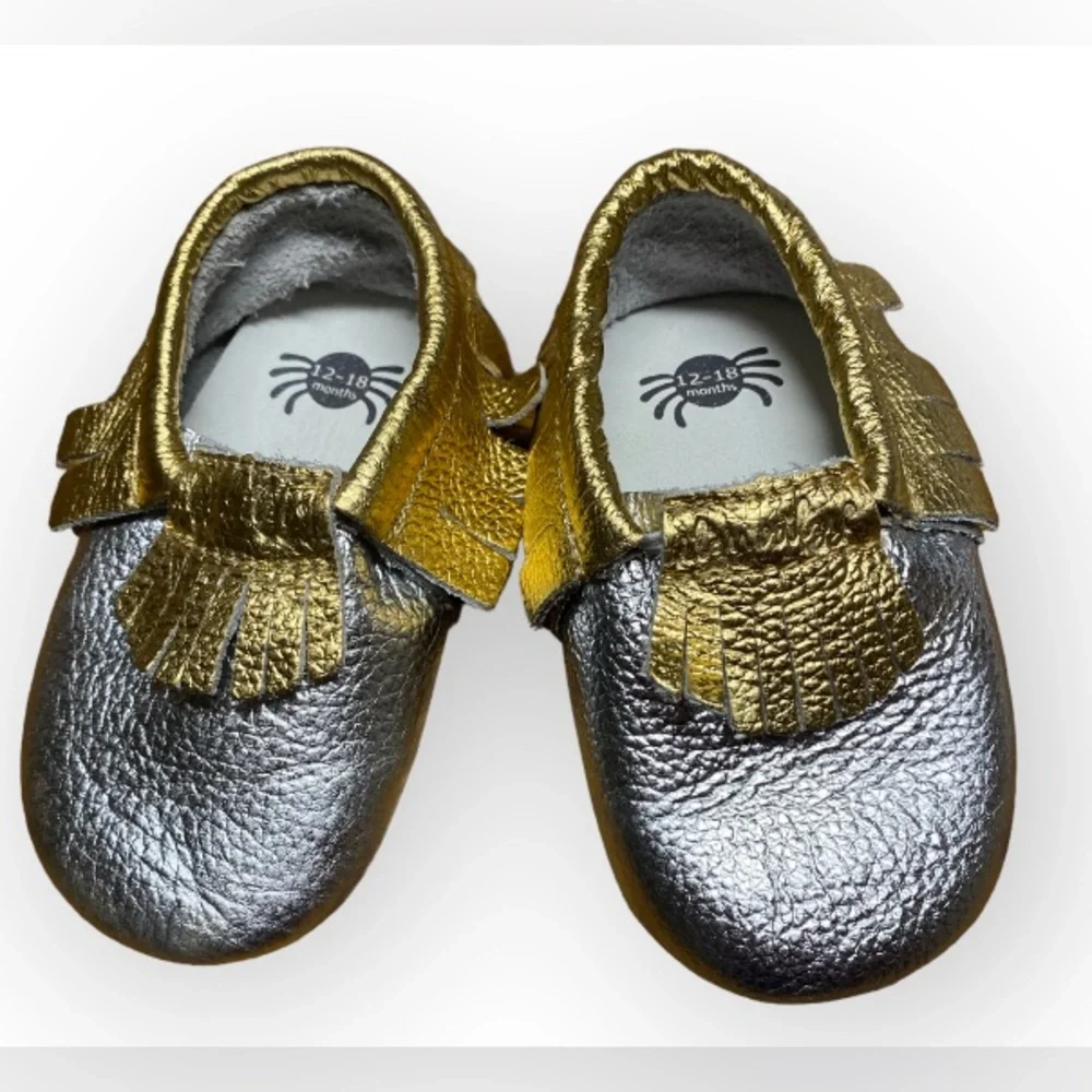 Itzy Ritzy Moc Happens Handmade Genuine Leather Baby Moccasin (Infant)